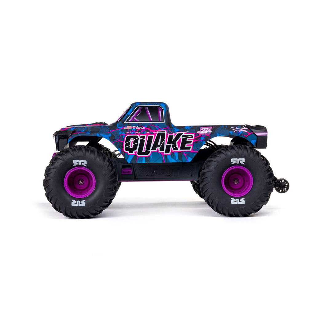 1/10 QUAKE 223S 2WD Monster Truck (Requires Battery & Charger): Purple