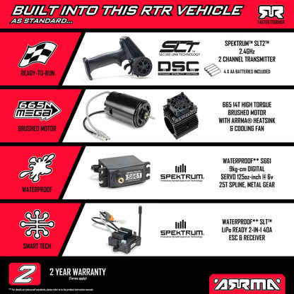 1/10 Granite, 4WD, RTR (Includes battery & charger): Green