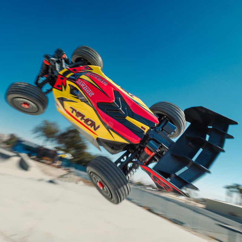 1/8 TYPHON 4X4 Brushed Buggy, RTR (Requires battery & charger) Yellow: ARA4206V4T2