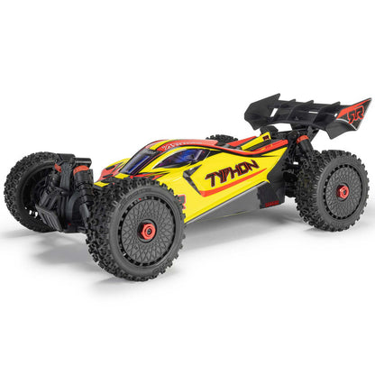 1/8 TYPHON 4X4 Brushed Buggy, RTR (Requires battery & charger) Yellow: ARA4206V4T2
