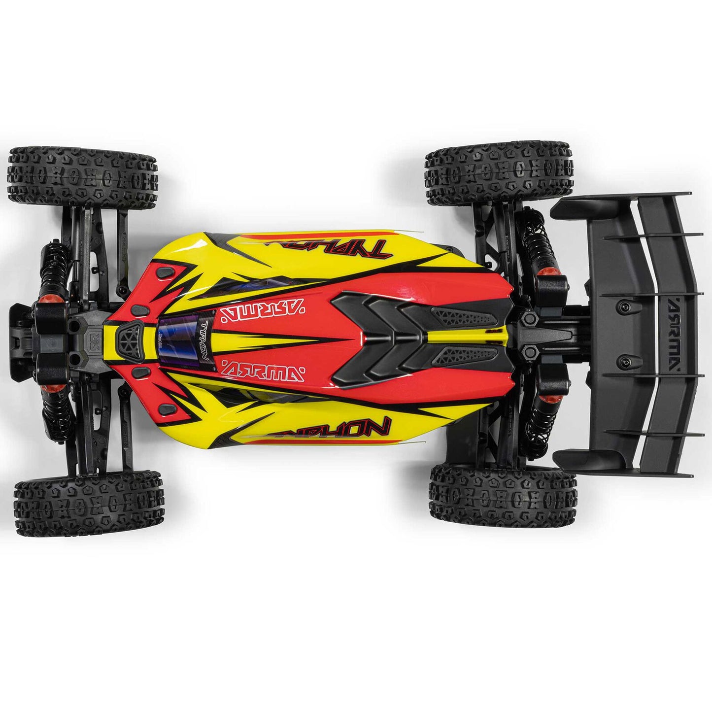 1/8 TYPHON 4X4 Brushed Buggy, RTR (Requires battery & charger) Yellow: ARA4206V4T2