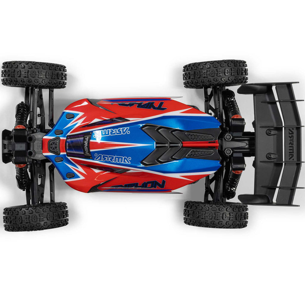 1/8 TYPHON 4X4 Brushed Buggy, RTR (Requires battery & charger) Red: ARA4206V4T3