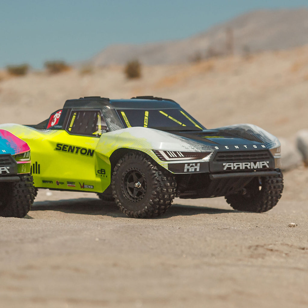 ARRMA 1/10 Senton 223S, 4WD, BLX with DSC (Requires battery & charger): Yellow (ARA4303V4T1)
