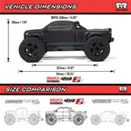 1/10 Big Rock 4X4 223S BLX Brushless Street Truck RTR W/DSC, Black: ARA4312V4T1
