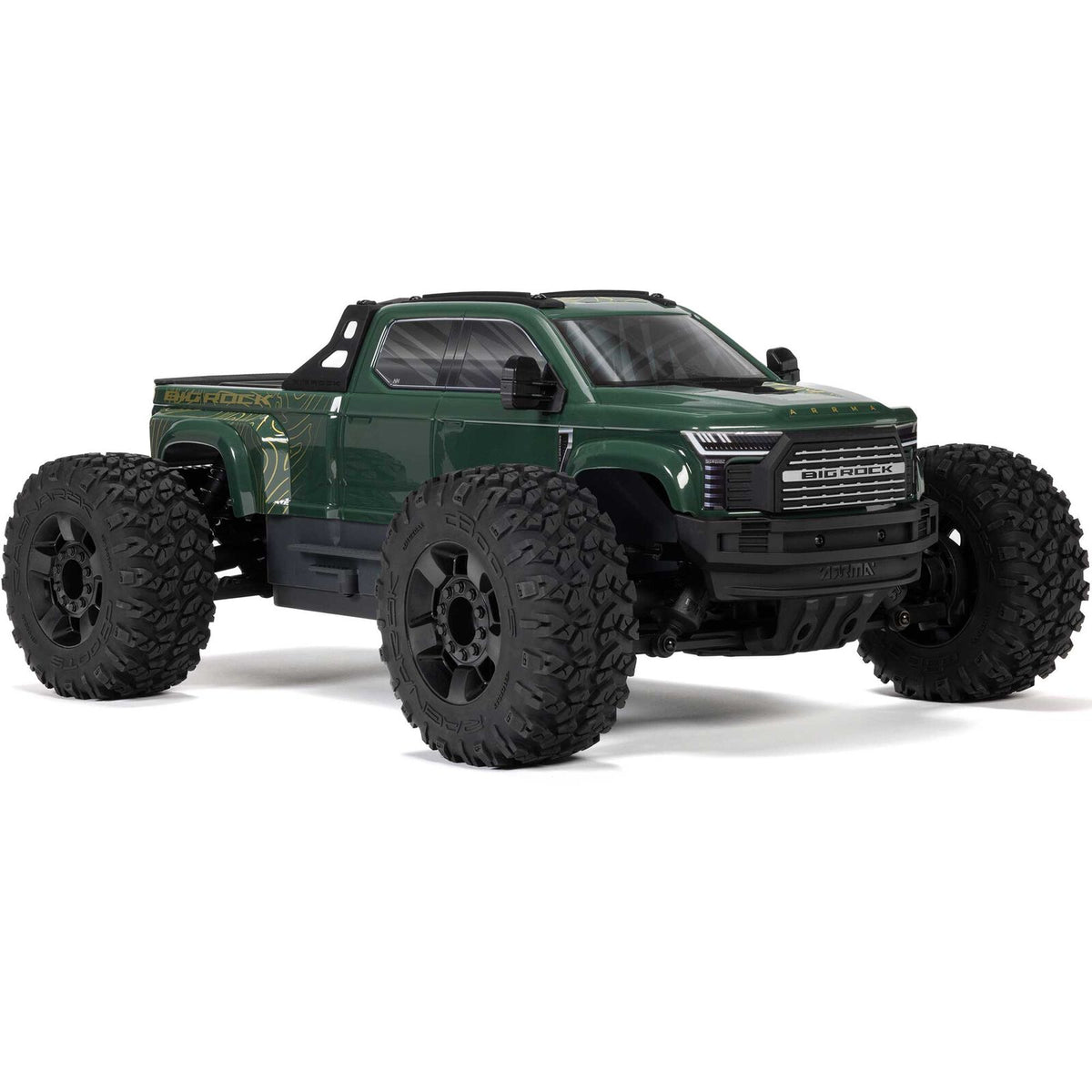 1/10 Big Rock 4X4 223S BLX Brushless Street Truck RTR W/DSC, Green: ARA4312V4T2
