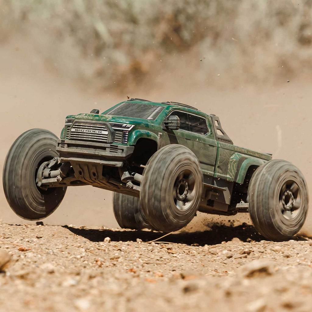 1/10 Big Rock 4X4 223S BLX Brushless Street Truck RTR W/DSC, Green: ARA4312V4T2