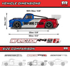 1/8 Infraction 223S DSC 4X4 RTR (Requires battery & charger): Blue/Red