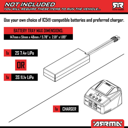 1/8 Infraction 223S DSC 4X4 RTR (Requires battery & charger): Black/Red