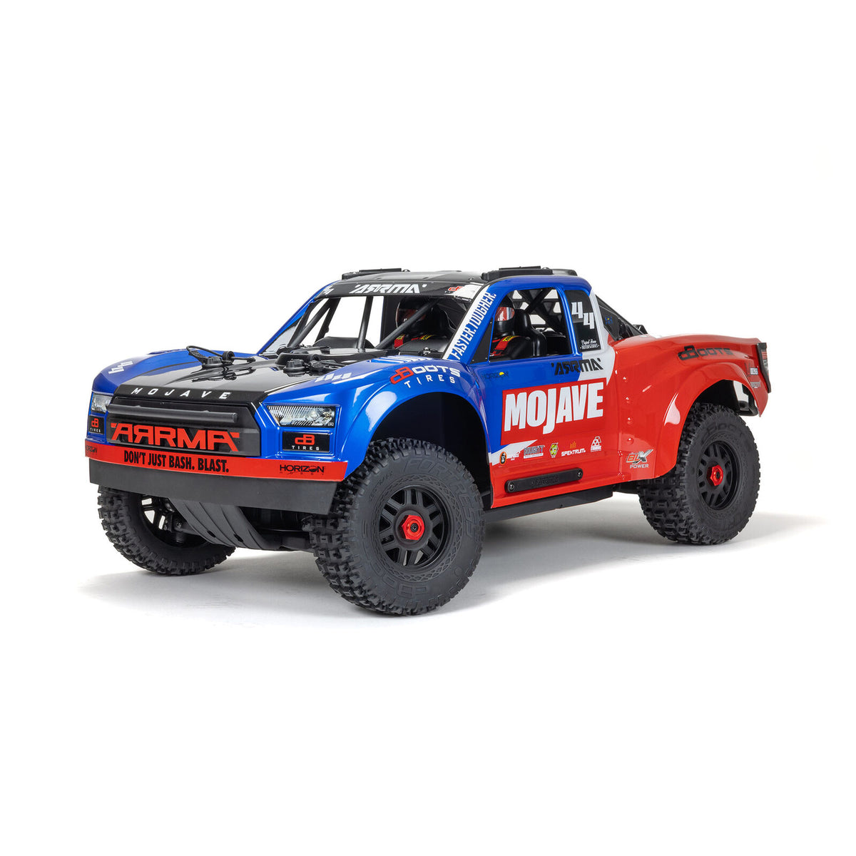 1/8 Mojave 4S 4WD BLX: (Requires battery & charger): Blue/Red: ARA4404T2