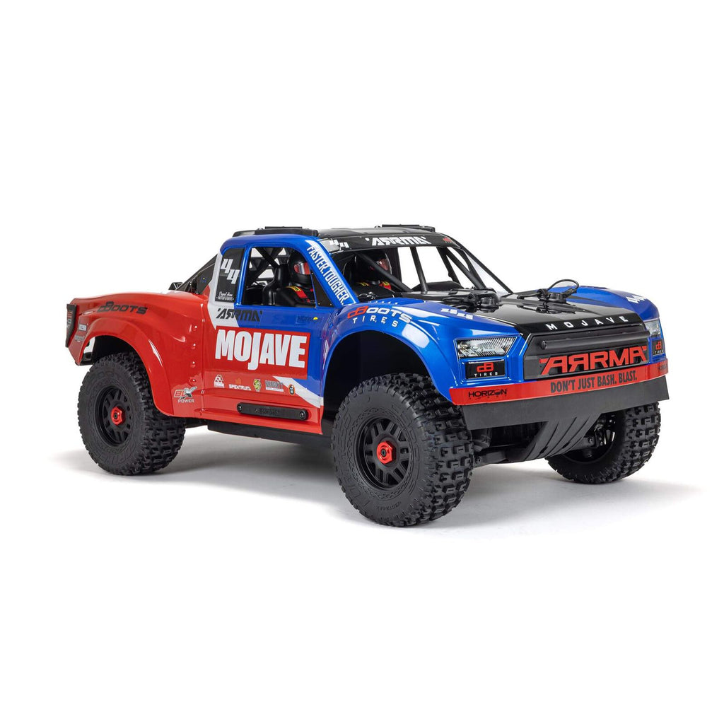 1/8 Mojave 4S 4WD BLX: (Requires battery & charger): Blue/Red: ARA4404T2