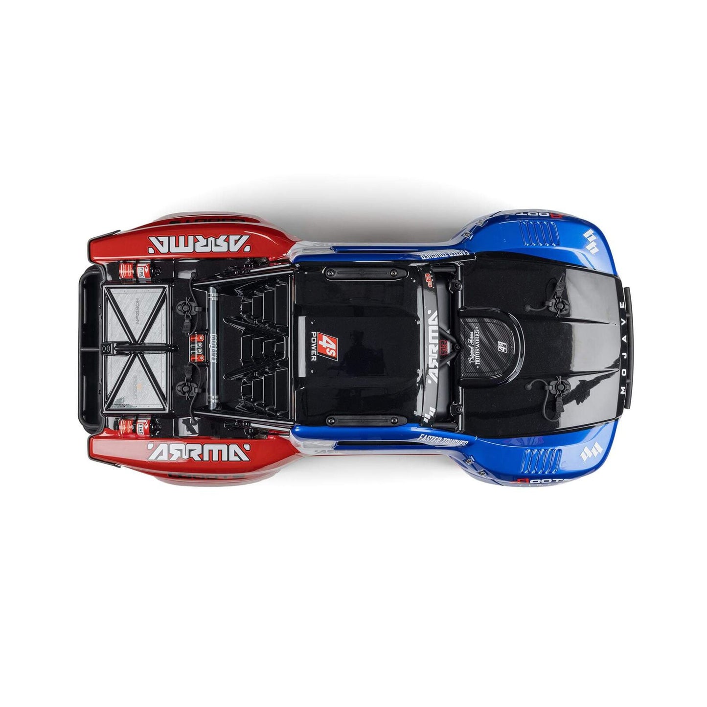 1/8 Mojave 4S 4WD BLX: (Requires battery & charger): Blue/Red: ARA4404T2