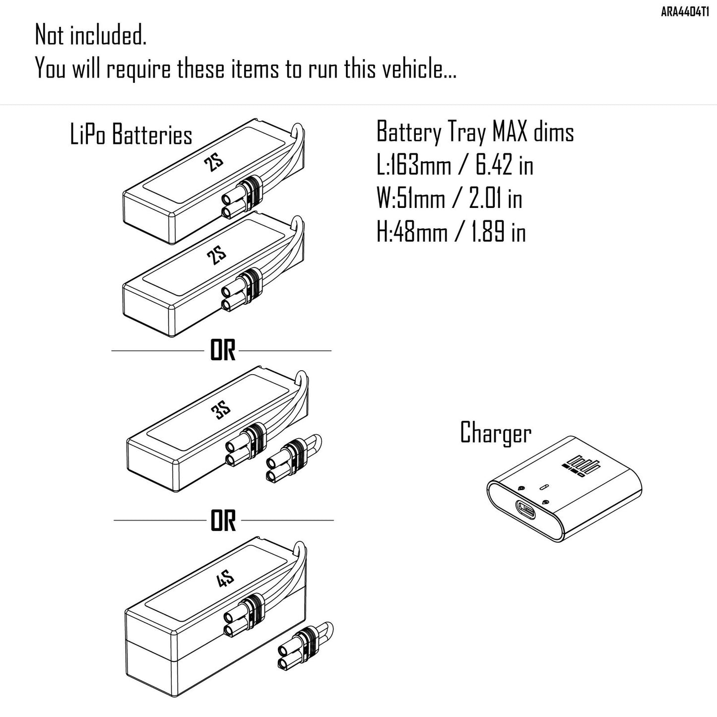 1/8 Mojave 4S 4WD BLX: (Requires battery & charger): Blue/Red: ARA4404T2