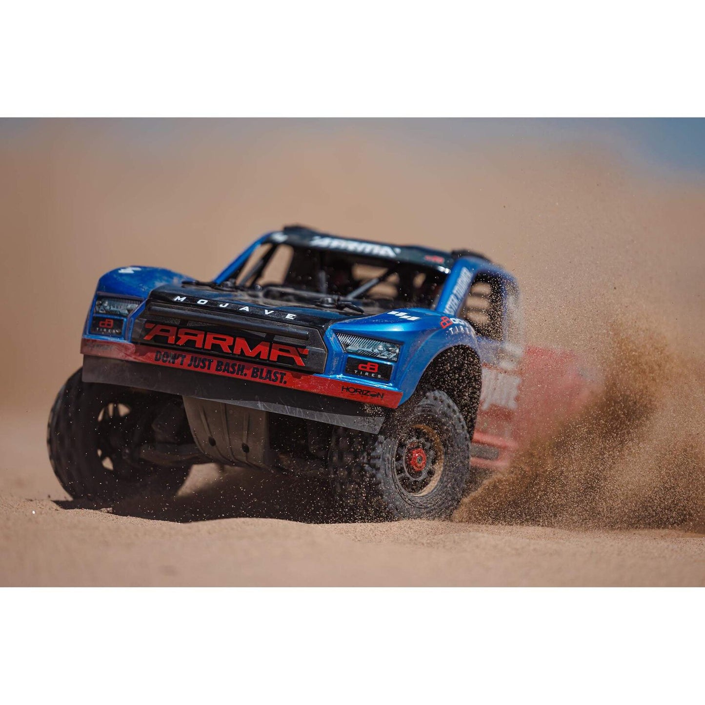 1/8 Mojave 4S 4WD BLX: (Requires battery & charger): Blue/Red: ARA4404T2