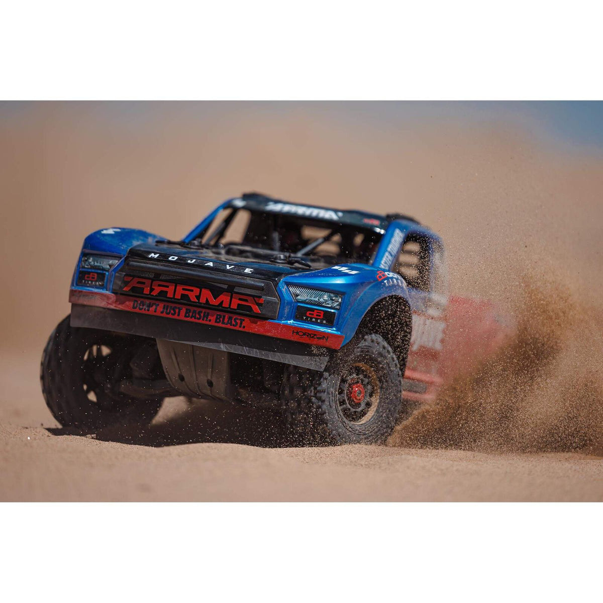 1/8 Mojave 4S 4WD BLX: (Requires battery & charger): Blue/Red: ARA4404T2