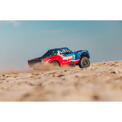 1/8 Mojave 4S 4WD BLX: (Requires battery & charger): Blue/Red: ARA4404T2