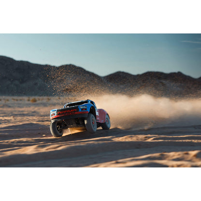 1/8 Mojave 4S 4WD BLX: (Requires battery & charger): Blue/Red: ARA4404T2