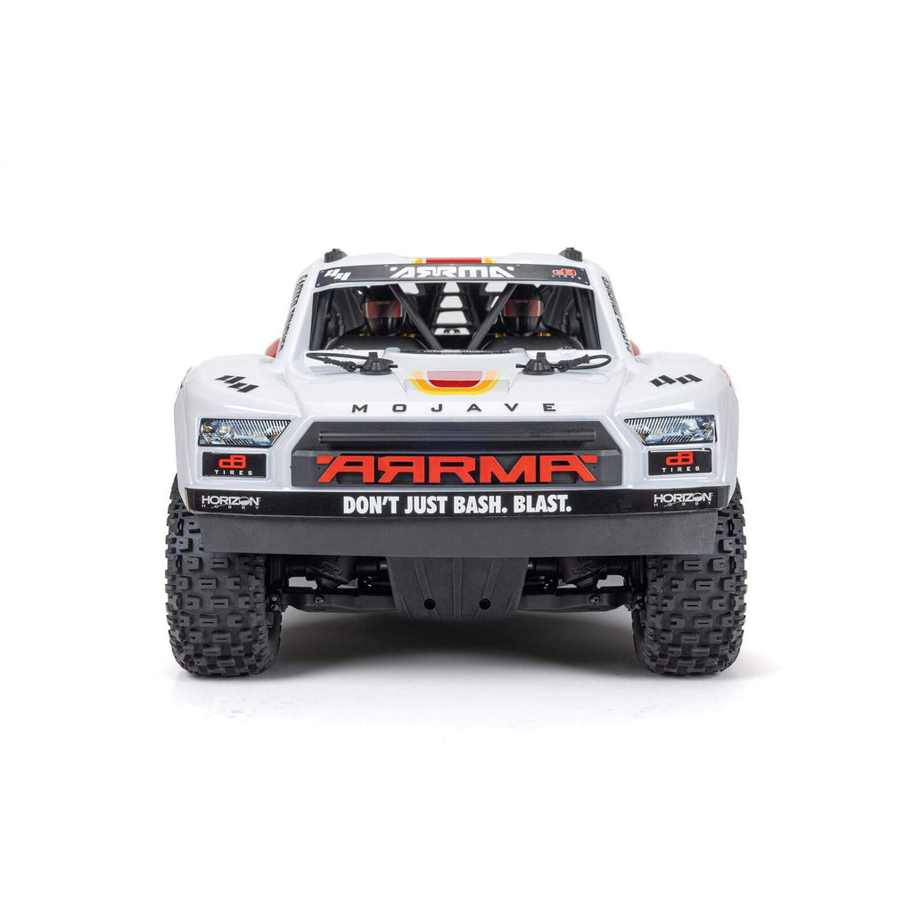 ARRMA 1/8 Mojave 4S 4WD BLX Desert Truck, White/Red (Requires Battery & Charger) (ARA4404T1)