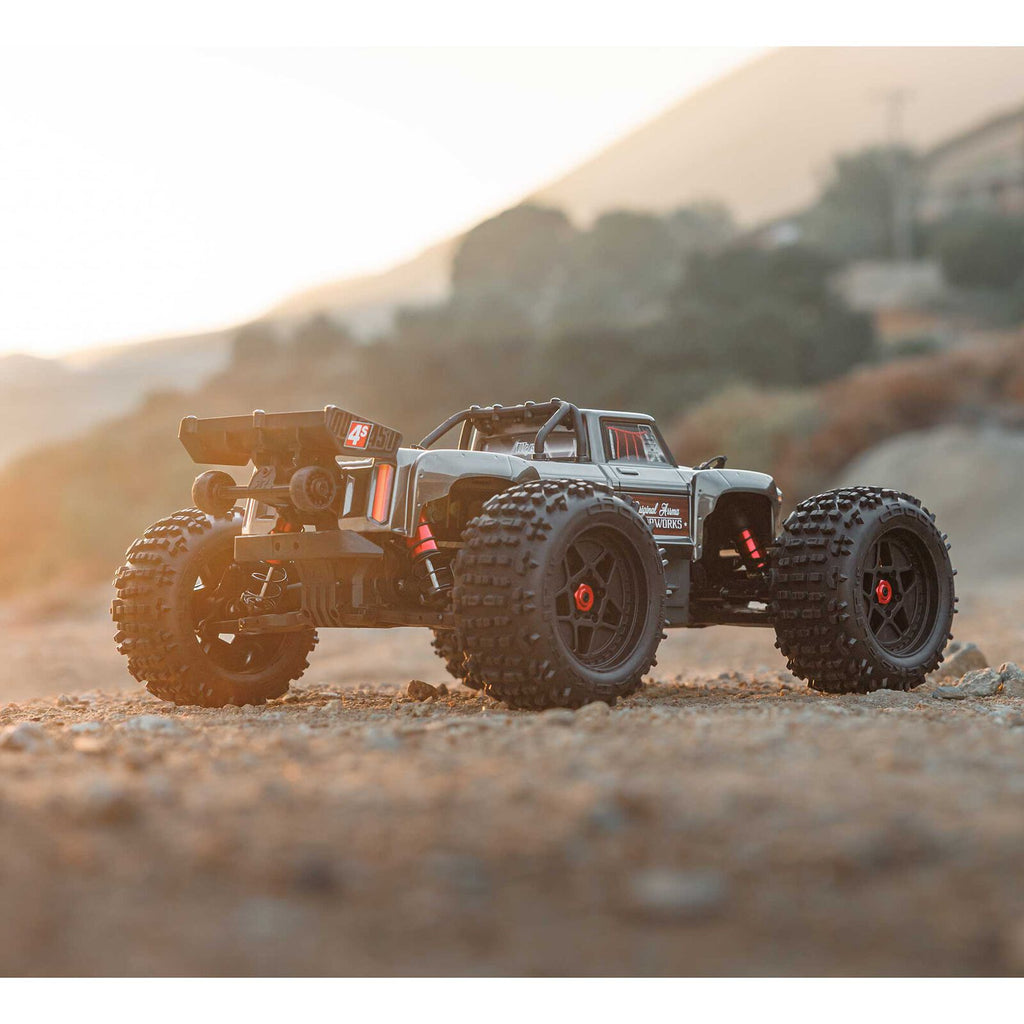 1/10 Outcast 4x4 4S BLX  Stunt truck (Requires battery & charger): GunMetal: ARA4410V2T3