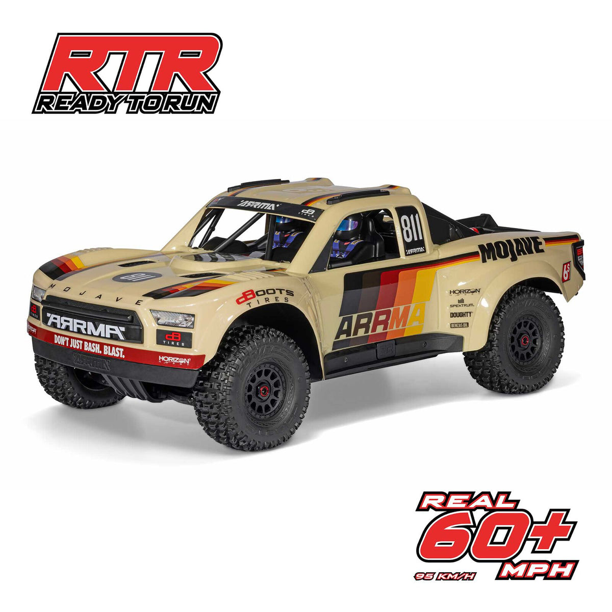 1/7 Mojave 6S 4WD RTR: (Requires battery & charger):Beige