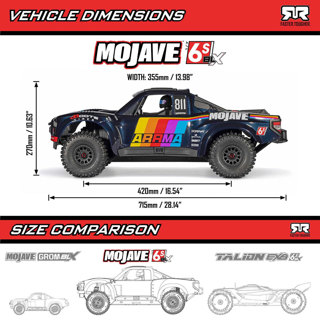 1/7 Mojave 6S 4WD RTR: (Requires battery & charger):Beige