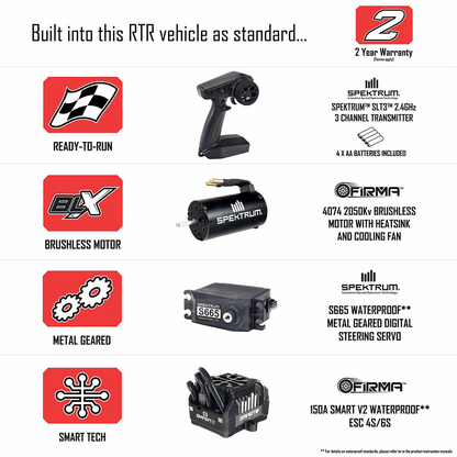 1/7 Big Rock 4WD BLX (Requires battery & charger): White: ARA7612T3