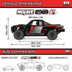 1/7 Mojave 6S 4WD EXB: (Requires battery & charger):Black