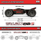 ARRMA 1/7 Talion 6S EXB 4x4 RTR Brushless Speed Truck, Black (ARA7707V6T1)