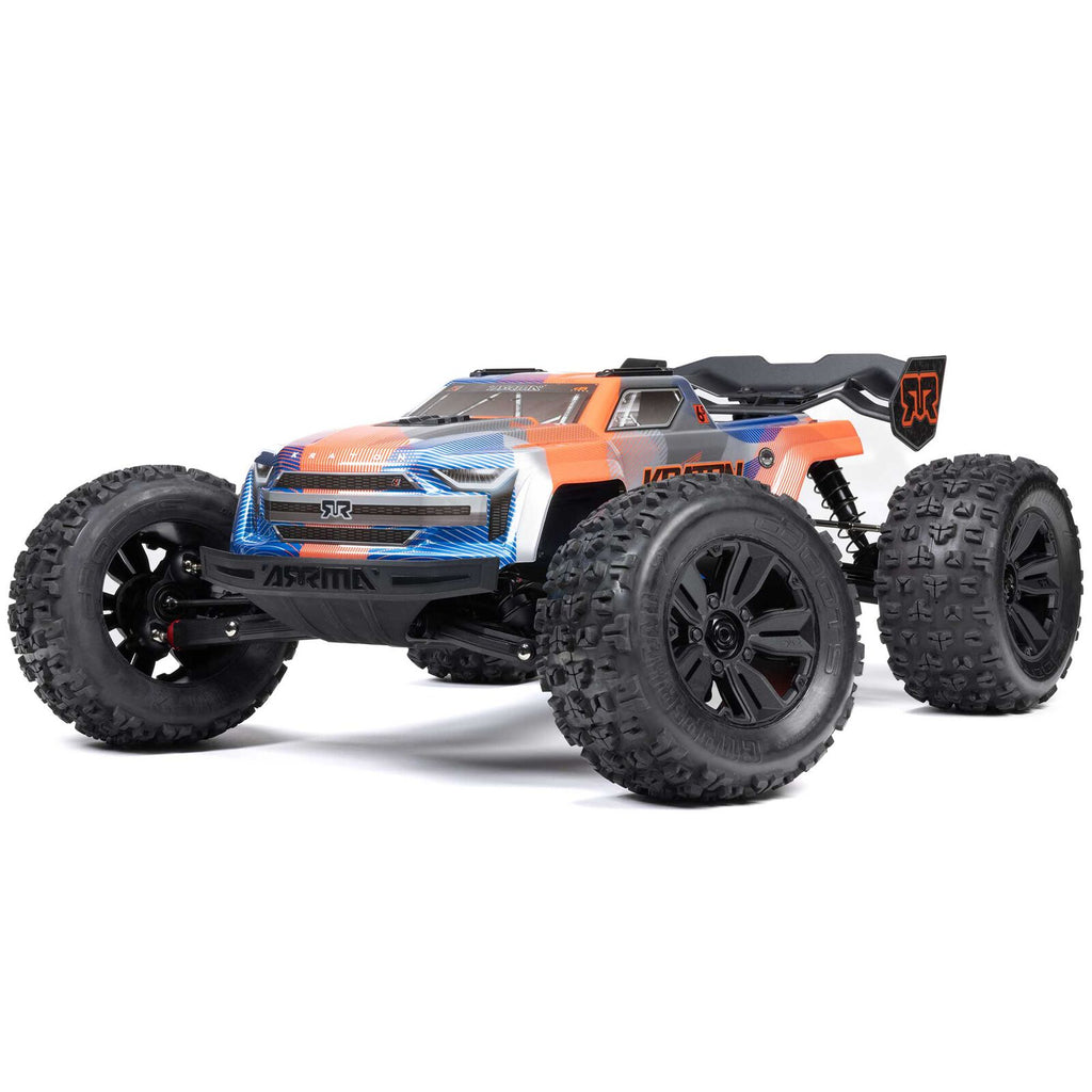 ARRMA 1/8 Kraton 6S, 4WD, BLX (Requires battery & charger): (Blue/Orange) (ARA8608V6T1)