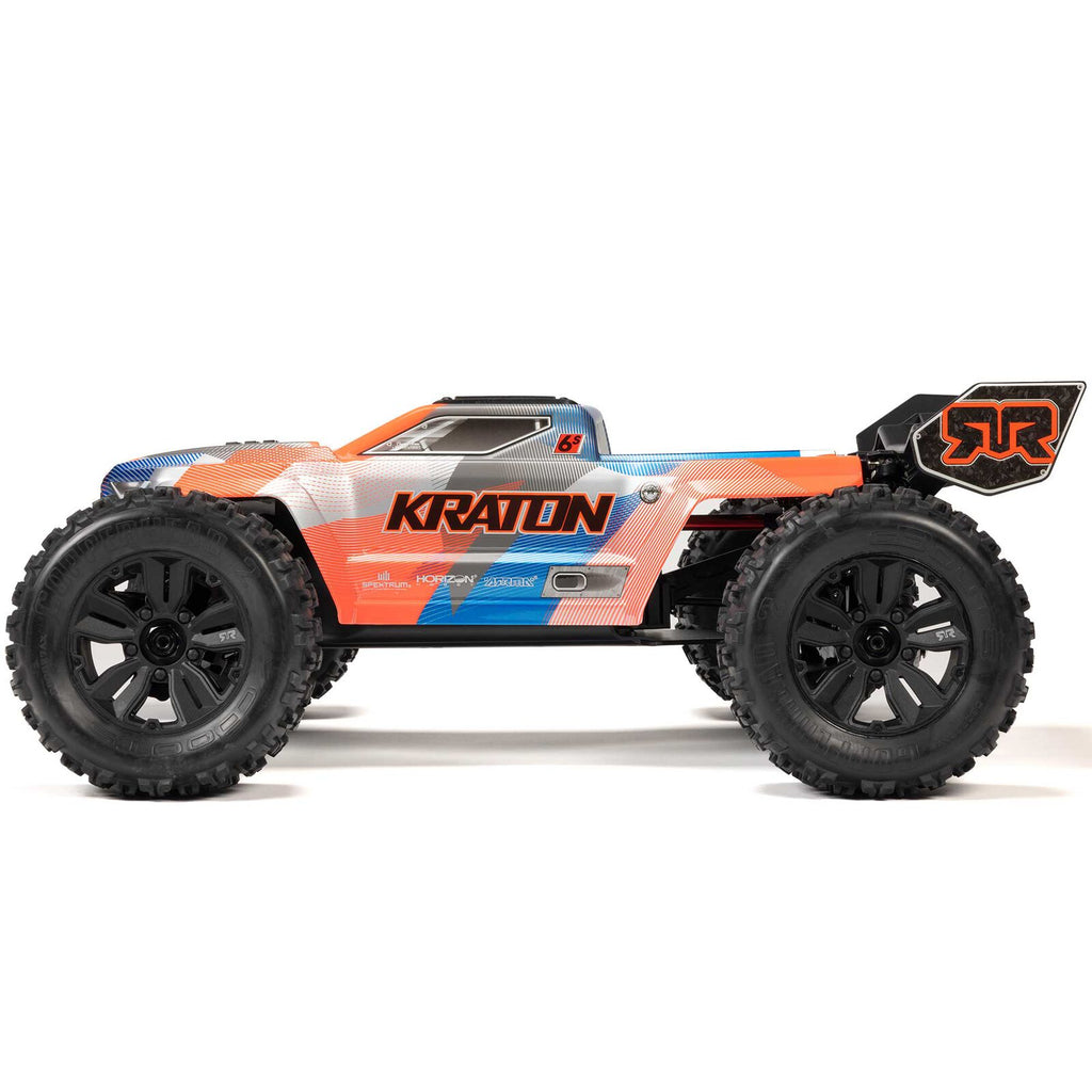 ARRMA 1/8 Kraton 6S, 4WD, BLX (Requires battery & charger): (Blue/Orange) (ARA8608V6T1)