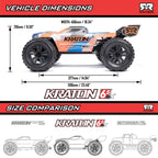 ARRMA 1/8 Kraton 6S, 4WD, BLX (Requires battery & charger): (Blue/Red) (ARA8608V6T4)