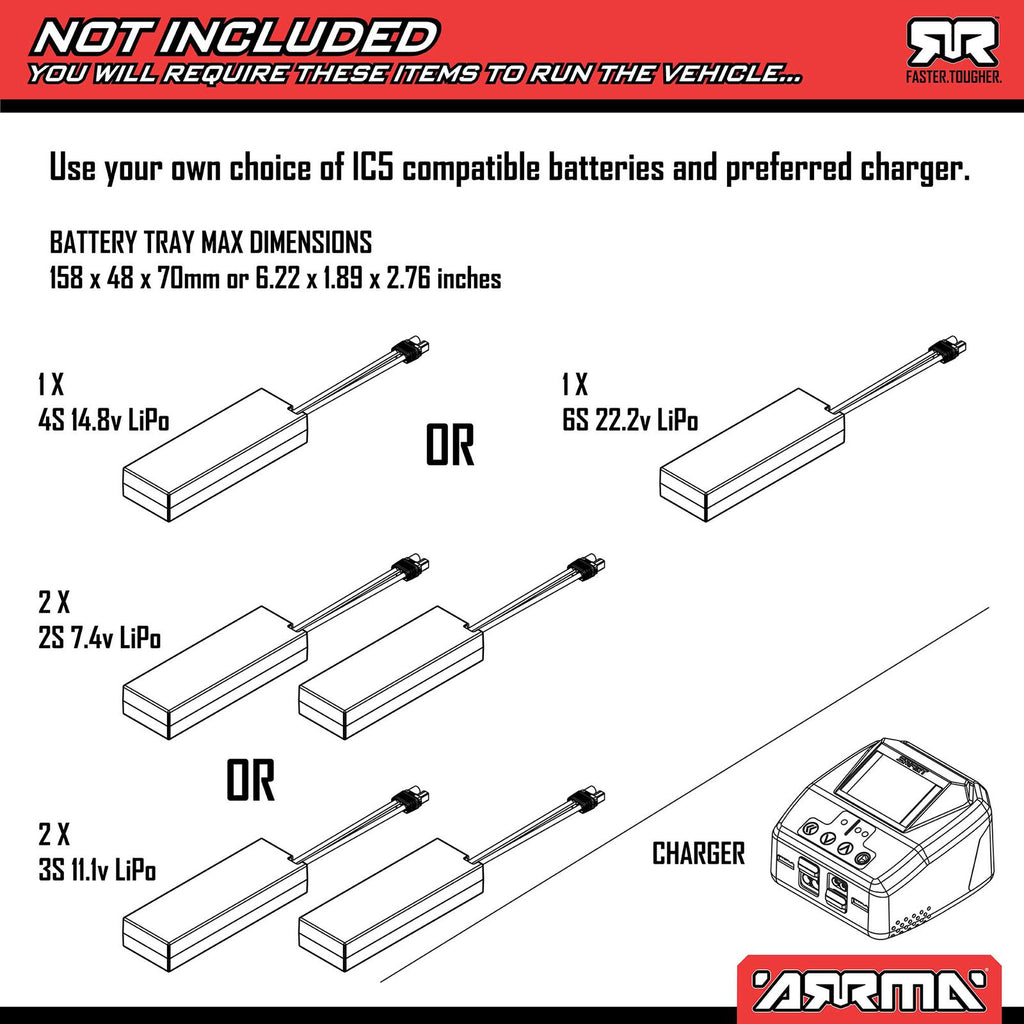 ARRMA 1/8 Kraton 6S, 4WD, BLX (Requires battery & charger): (Blue/Pink) (ARA8608V6T2)