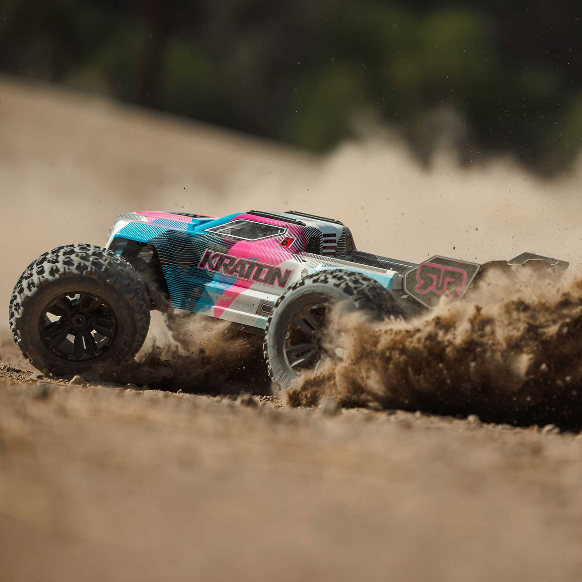 1/8 Kraton 6S, 4WD, BLX (Requires battery & charger): (Blue/Pink): ARA8608V6T2