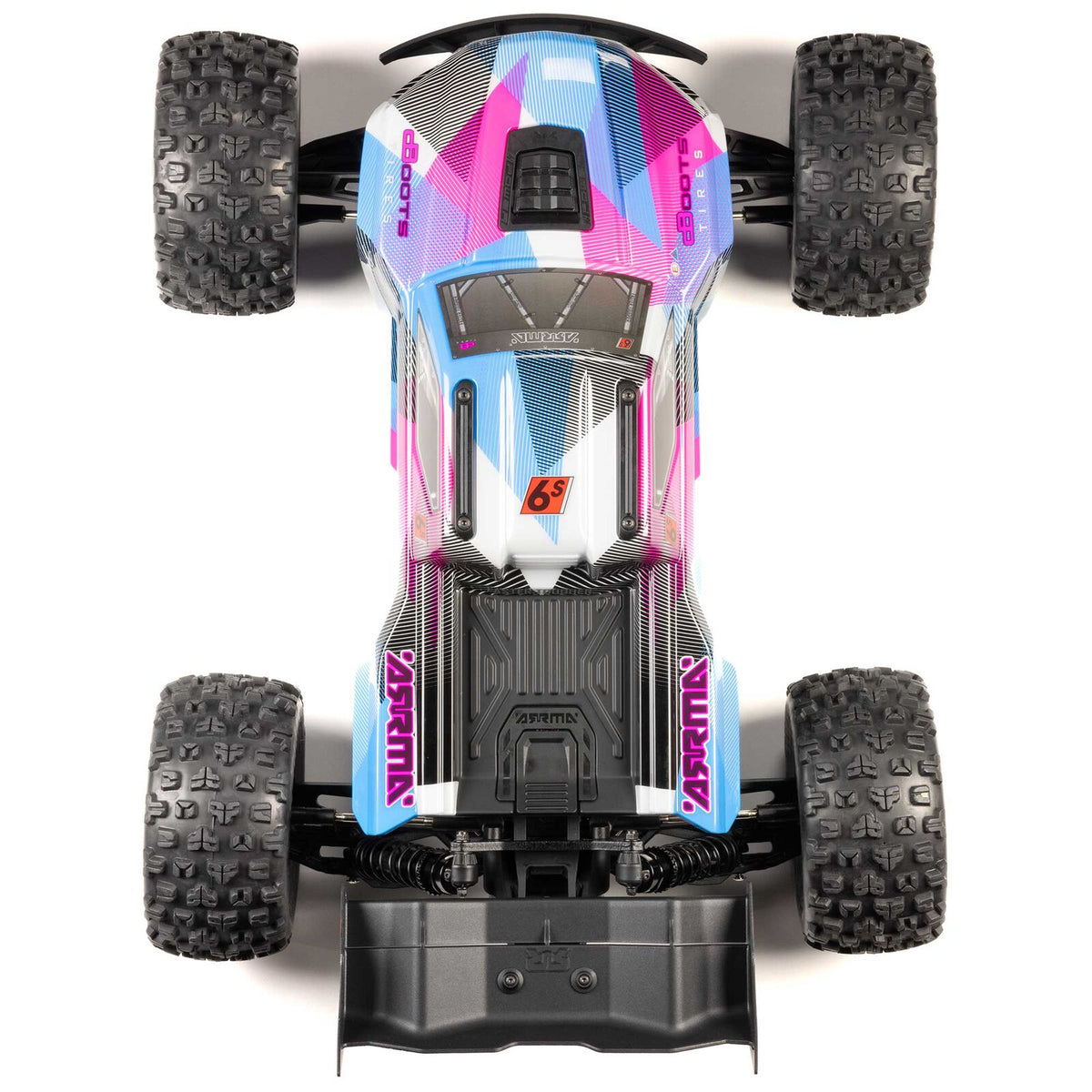 ARRMA 1/8 Kraton 6S, 4WD, BLX (Requires battery & charger): (Blue/Pink) (ARA8608V6T2)