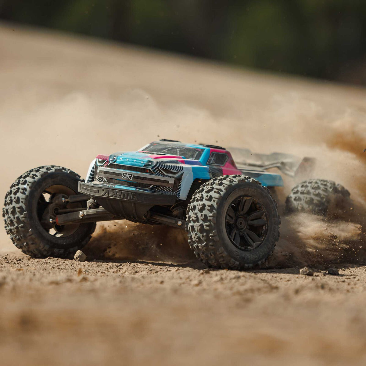 ARRMA 1/8 Kraton 6S, 4WD, BLX (Requires battery & charger): (Blue/Pink) (ARA8608V6T2)