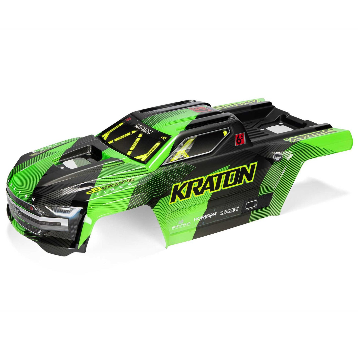 1/8 Kraton 6S, 4WD, BLX (Requires battery & charger):  (Green/Black): ARA8608V6T3