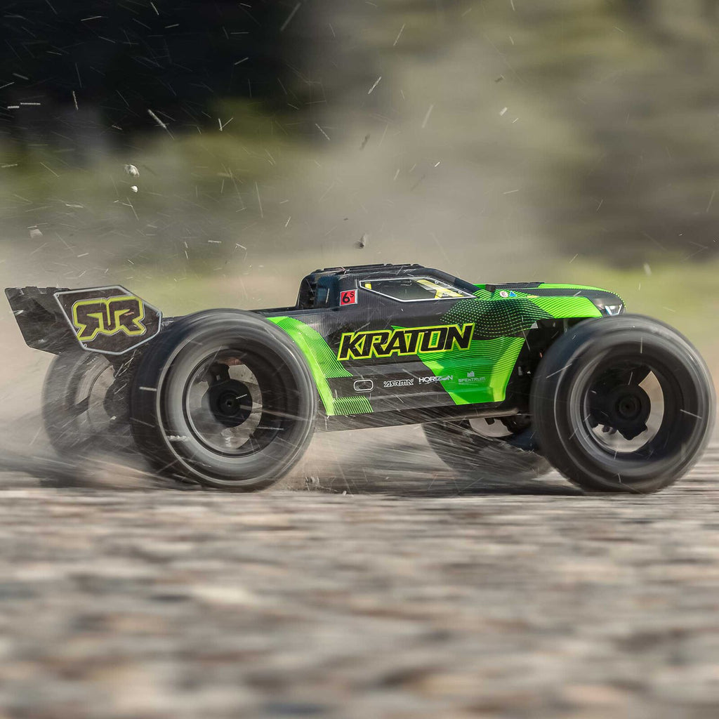 ARRMA 1/8 Kraton 6S, 4WD, BLX (Requires battery & charger): (Green/Black) (ARA8608V6T3)