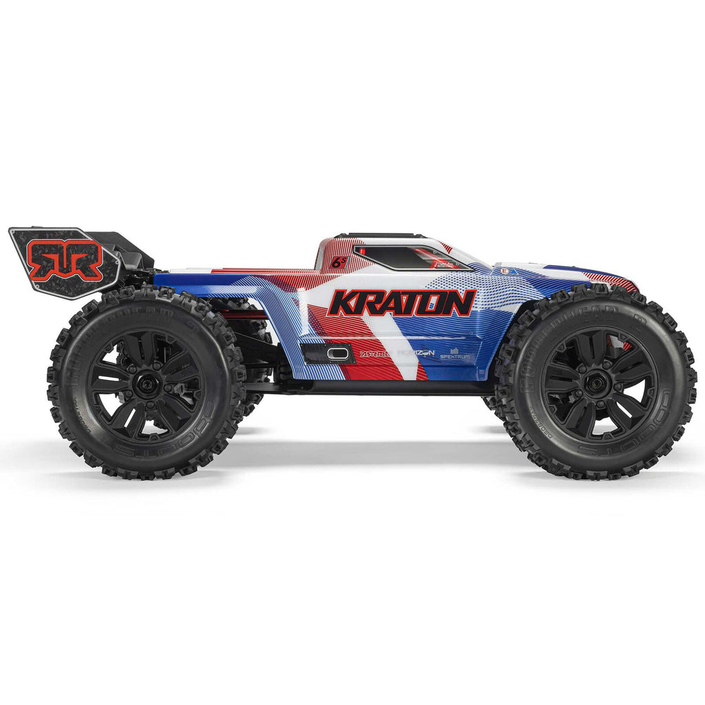 ARRMA 1/8 Kraton 6S, 4WD, BLX (Requires battery & charger): (Blue/Red) (ARA8608V6T4)