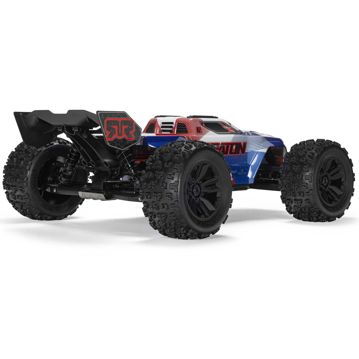 ARRMA 1/8 Kraton 6S, 4WD, BLX (Requires battery & charger): (Blue/Red) (ARA8608V6T4)