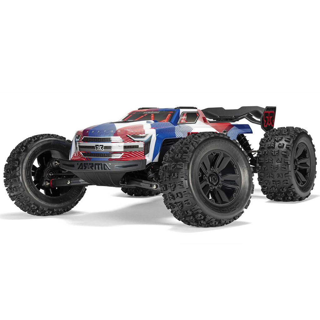 ARRMA 1/8 Kraton 6S, 4WD, BLX (Requires battery & charger): (Blue/Red) (ARA8608V6T4)