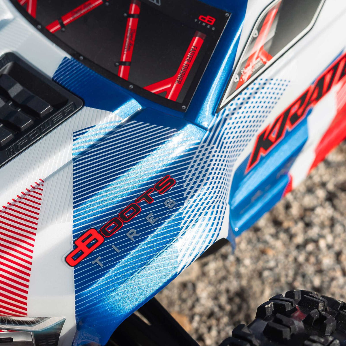 ARRMA 1/8 Kraton 6S, 4WD, BLX (Requires battery & charger): (Blue/Red) (ARA8608V6T4)