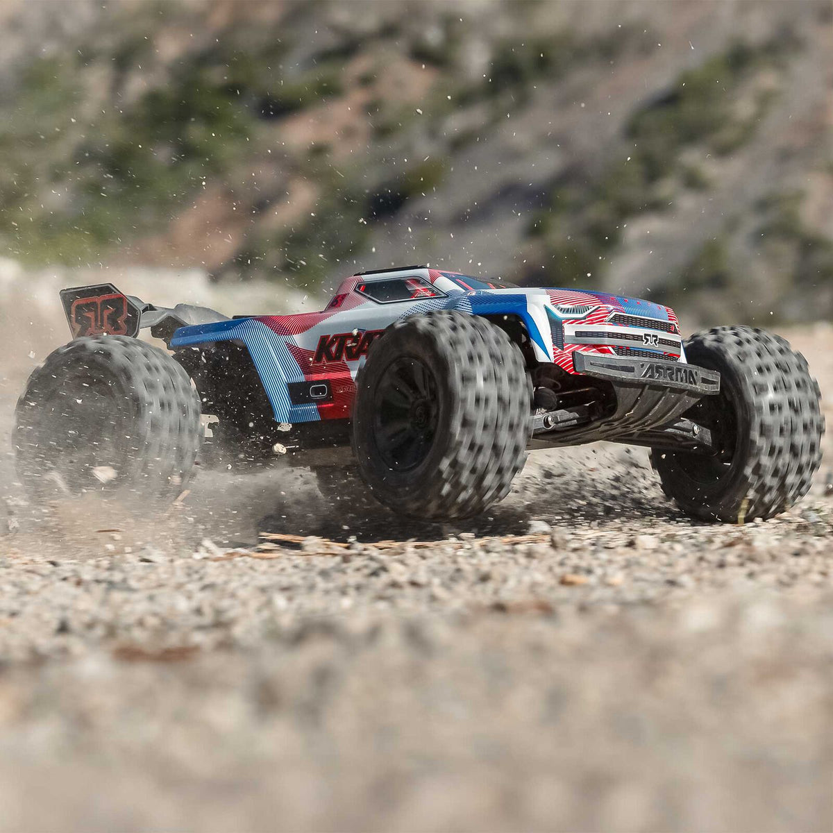 ARRMA 1/8 Kraton 6S, 4WD, BLX (Requires battery & charger): (Blue/Red) (ARA8608V6T4)