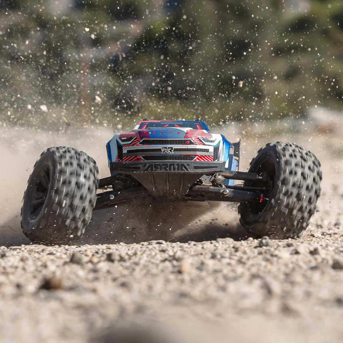 ARRMA 1/8 Kraton 6S, 4WD, BLX (Requires battery & charger): (Blue/Red) (ARA8608V6T4)