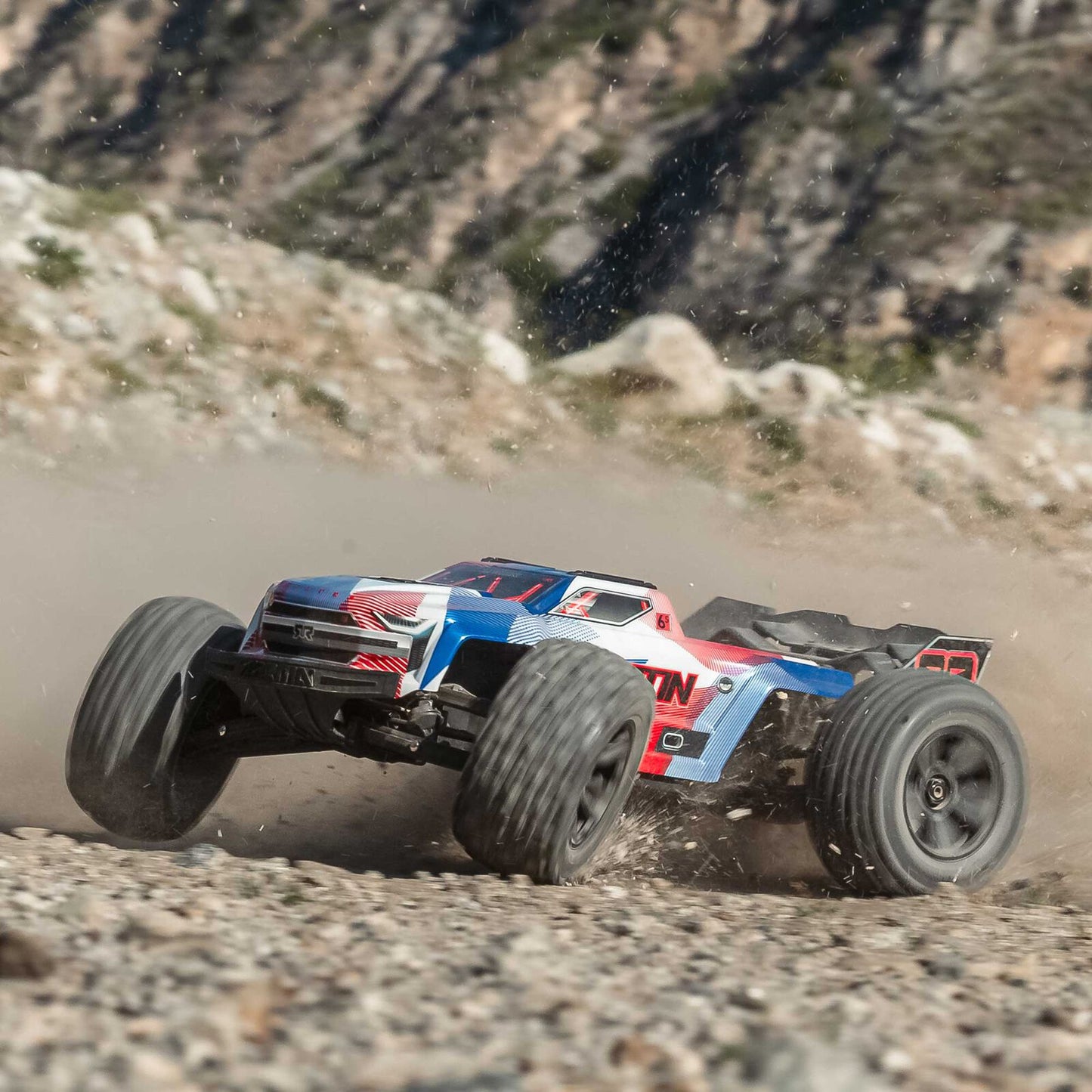 1/8 Kraton 6S, 4WD, BLX (Requires battery & charger):  (Blue/Red): ARA8608V6T4