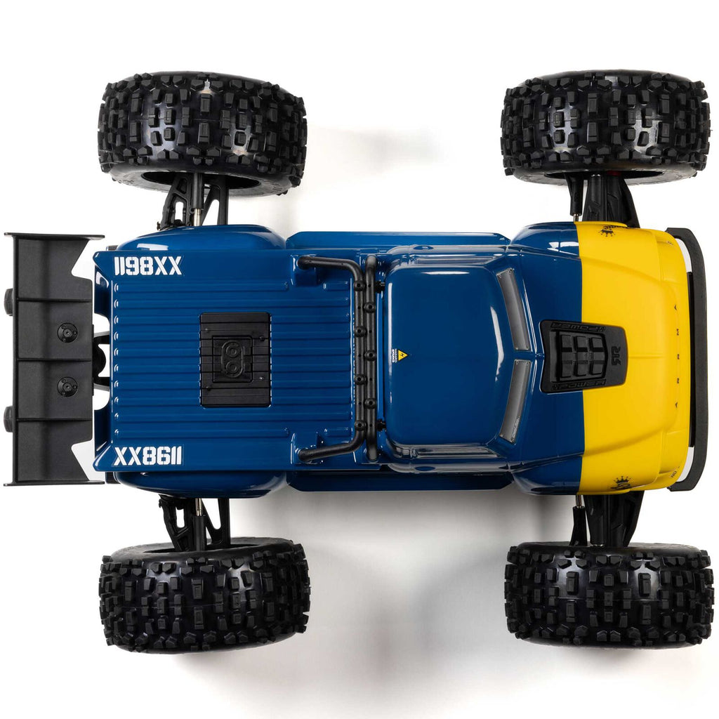 ARRMA 1/8 Notorious 6S, 4WD, BLX V6 Stunt Truck (Requires battery & charger): Blue (ARA8611V6T2)