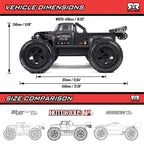 ARRMA 1/8 Notorious 6S, 4WD, BLX V6 Stunt Truck (Requires battery & charger): Blue (ARA8611V6T2)
