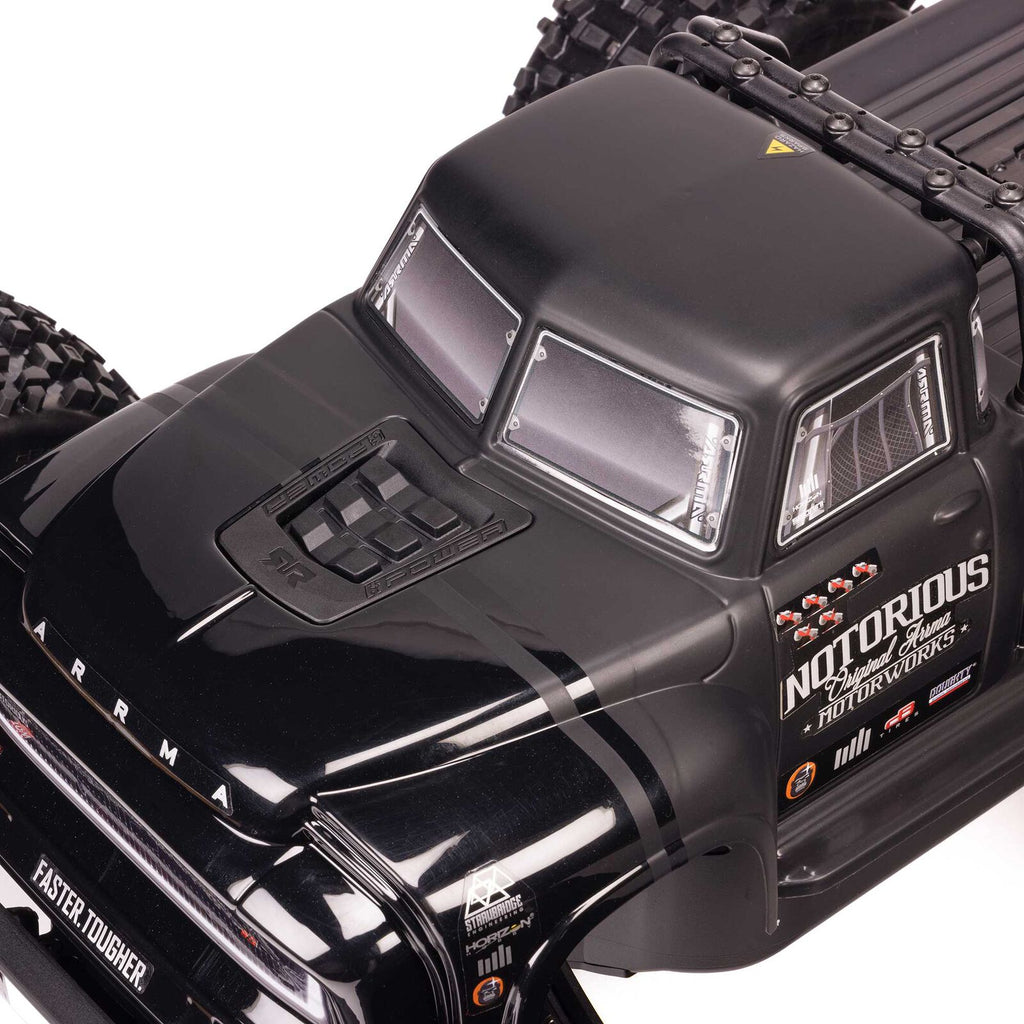 ARRMA 1/8 Notorious 6S, 4WD, BLX V6 Stunt Truck (Requires battery & charger): Blue (ARA8611V6T2)