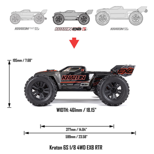 1/8 KRATON 6S BLX 4X4 Extreme Bash Speed Monster Truck RTR, Black