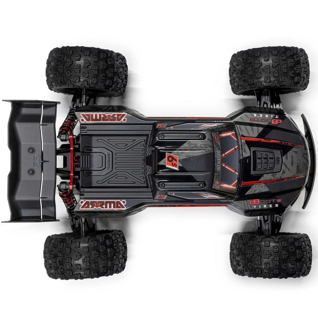 ARRMA 1/8 Kraton 6S, EXB, BLX V6 (Requires battery & charger): Black (ARA8708V6T1)