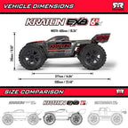 ARRMA 1/8 Kraton 6S, EXB, BLX V6 (Requires battery & charger): Black (ARA8708V6T1)