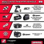 ARRMA 1/8 Kraton 6S, EXB, BLX V6 (Requires battery & charger): Black (ARA8708V6T1)